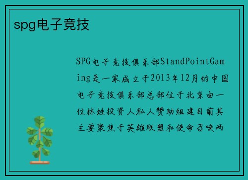 spg电子竞技